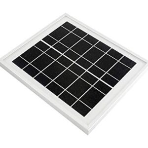 Waveshare Mini Solar Panel (6V 5W) with 156 Monocrystalline Cell for Solar Power Manager, Toughened Glass+ Anodic Oxidation Aluminum Alloy+ 0.25mm PET Material,6.0V ± 5% Voltage