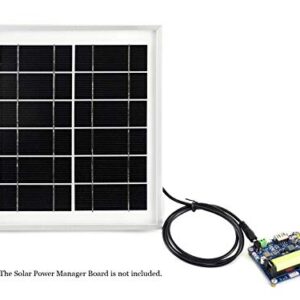 Waveshare Mini Solar Panel (6V 5W) with 156 Monocrystalline Cell for Solar Power Manager, Toughened Glass+ Anodic Oxidation Aluminum Alloy+ 0.25mm PET Material,6.0V ± 5% Voltage