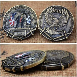 Donald Trump Challenge Coin, Commemorative Coin Trump Back America,A Collection Item Designed for The President