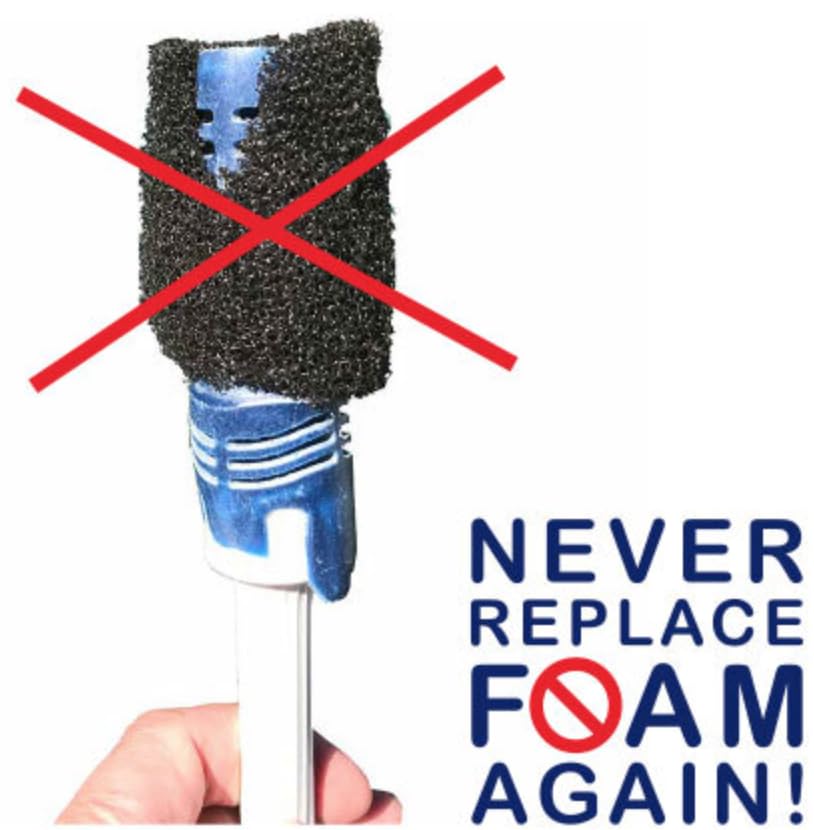 SWASHER No Spray - Pool Cleaner Tail Scrubber for Polaris/Pentair Pool Vac - Replaces Sweep Hose Foam End with Durable Rotating Flexible Sweeper to Improve Pool Cleaning and Reduce Maintenance Cost