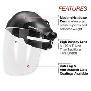 Lincoln Electric OMNIShield Professional Face Shield - High Density Clear Lens - Premium Headgear - K3750-1