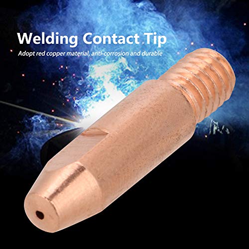 FTVOGUE 20Pcs Copper Contact Tip M6 for Euro Style Binzel 24KD MIG MAG Welding Torch Gas Nozzle Tip Holder Accessaries[0.8],Nozzles, Collets and Lenses