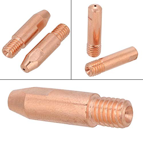 FTVOGUE 20Pcs Copper Contact Tip M6 for Euro Style Binzel 24KD MIG MAG Welding Torch Gas Nozzle Tip Holder Accessaries[0.8],Nozzles, Collets and Lenses