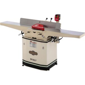 shop fox w1857 8" dovetail jointer with mobile base