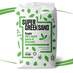 super greensand powder, soil conditioner with 68 minerals and organic trace mineral soil additive fertilizer that will supercharge your garden soil, plant food, 44 pounds.