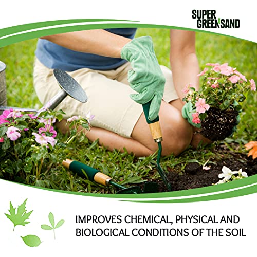 Super Greensand Powder, Soil Conditioner with 68 Minerals and Organic Trace Mineral Soil Additive Fertilizer That Will Supercharge Your Garden Soil, Plant Food, 44 Pounds.