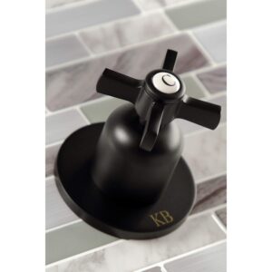 Kingston Brass KBX8140ZX Millennium Tub and Shower Faucet, Matte Black 7.31 x 8 x 72