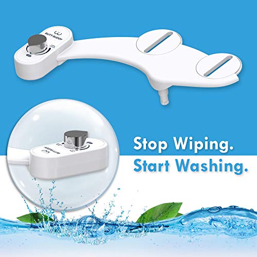 BUTT BUDDY - Bidet Toilet Seat Attachment & Fresh Water Sprayer (Easy to Install, Universal Fit, No Plumbing or Electricity Required | Self-Cleaning Nozzle, Adjustable Pressure Control, USA Stock)