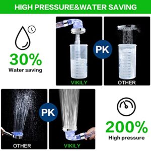 Filtered Shower Head with Handheld,3 Spray Modes High Pressure Water Saving Soft SPA Shower Heads with 59'' Stainless Steel Hose and Rotatable Bracket,Showerhead with Filter Beads for Hard Water