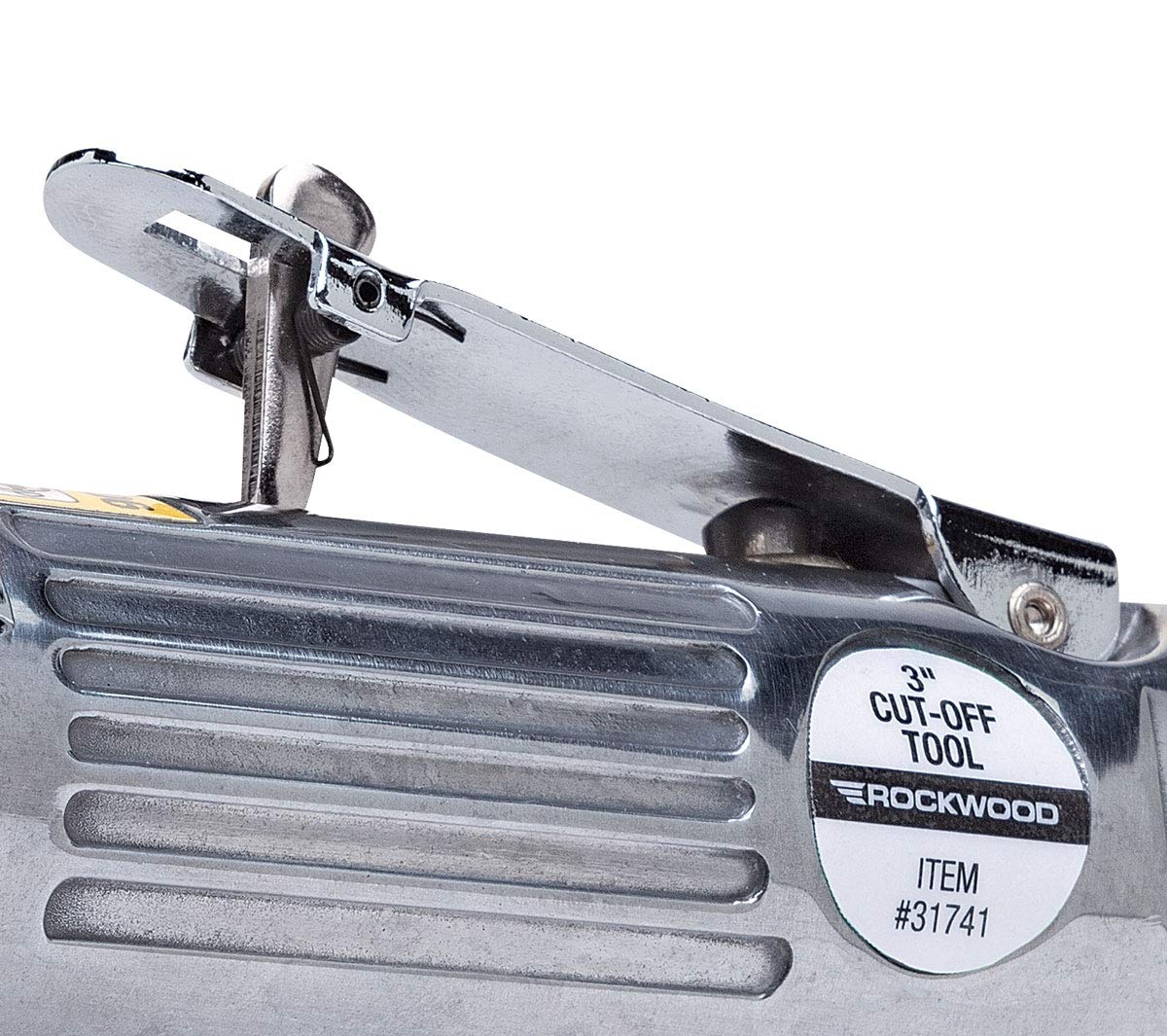 Eastwood Rockwood 3 in. Air Cut Off Tool Pneumatic With Wheel Grinder Sheet Metal Cutter Heavy Duty Reversible Air Utility Power Metal Cut Off Tool Kit Air Push Metal Cutting Tool