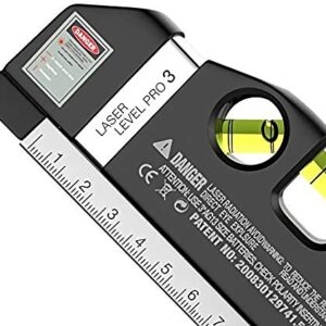 Laser level, Multipurpose Laser Tape Measure Line 8ft+ Tape Measure Ruler Adjusted Standard and Metric Rulers Update Batteries MICMI