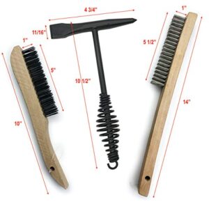 Welding Chipping Hammer + Stainless Steel/Carbon Steel Wire Scratch Brushes