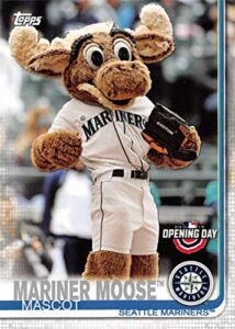 2019 topps opening day mascots #m-7 mariner moose seattle mariners mlb baseball trading card