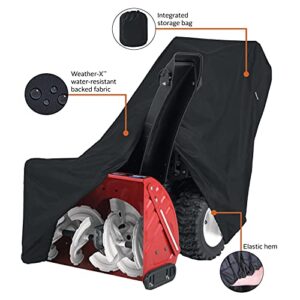 Classic Accessories Two-Stage Snow Thrower Cover with Tall Chute, Black