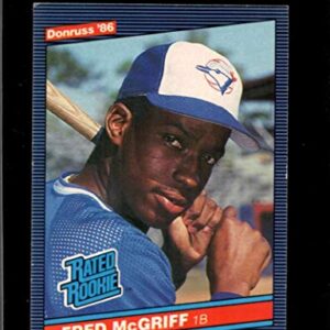 1986 Donruss #28 Fred McGriff NM-MT RC Rookie Blue Jays Rookie Card