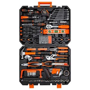 cartman socket wrench auto repair tool combination package mixed general household hand tool set tool kit with plastic toolbox storage case