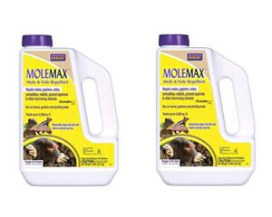 bonide products inc 691 molemax mole & vole animal repellent granules (pack of 2)