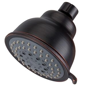 voolan high pressure shower head - 5 function rain shower head - comfortable shower experience even at low water flow - oil-rubbed bronze