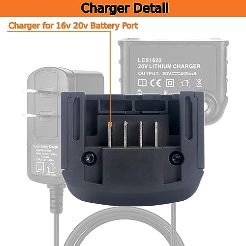 Swidan Battery Charger Compatible with Black and Decker 20V 16V MAX Lithium Ion Battery LBXR20 LBXR20-OPE LB20 LBX20 LBX4020 LB2X4020 LBXR2020-OPE LBXR16