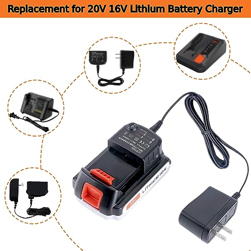 Swidan Battery Charger Compatible with Black and Decker 20V 16V MAX Lithium Ion Battery LBXR20 LBXR20-OPE LB20 LBX20 LBX4020 LB2X4020 LBXR2020-OPE LBXR16