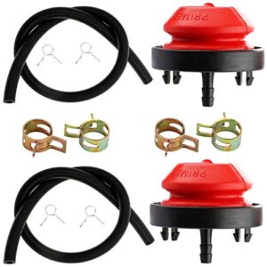 yofmoo pack of 2 carburetor primer bulb fuel line for tecumseh sear craftsman snowblower thrower 570682 570682a 75110639 321802a 056200 95110639a 632107 632334a 640349 hm70 hm100 hmsk80 lawnmower