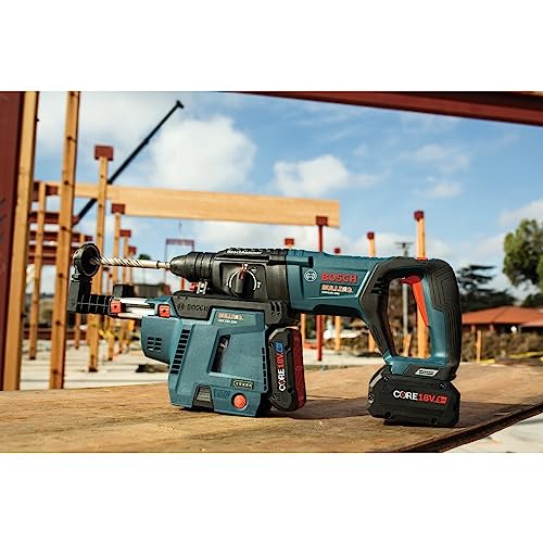 BOSCH GDE18V-26DB15 SDS-plus® Bulldog™ Mobile Dust Extractor Kit with (1) CORE18V® 4 Ah Advanced Power Battery