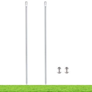 kichwit 15.7" metal stakes for yard signs, 0.3 inch thickness, stainless steel hardware included