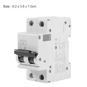 250 V DC 2P Miniature Circuit Breaker, Overload Protection Solar Disconnect, Photovoltaic Control Circut for Solar Panels Grid System Wind Solar Hybrid System Many Other DC Systems, 63A