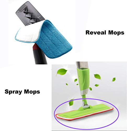 4 Pack Mop Head Replacements Mop Pads Microfiber Cleaning Pads for Most Spray Mops and Reveal Mops, Wet & Dry Home & Commercial Cleaning.