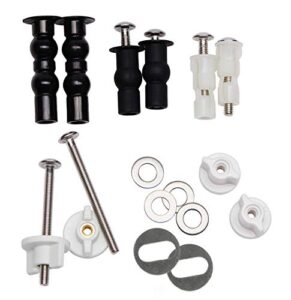 hibbent universal toilet seats screws and bolts metal - toilet seat hinges bolt screws, toilet seat fixings expanding rubber,toilet seat replacement parts kit(5 choices)