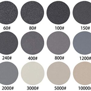 180 Pieces 1 Inch Sanding Disc, GOH DODD Wet Dry Sandpaper with Soft Foam Pad and Backing Pad 1/8 Inch Shank, 60-10000 Variety Grits Grinding Abrasive Sand Paper for Auto Metal Wood Grass Jewelry