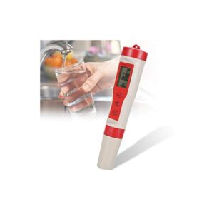 Digital PH Meter 4 in 1 PH TDS EC Temp Water Quality Tester Monitor Meter Test Pen for Pool Hydroponics