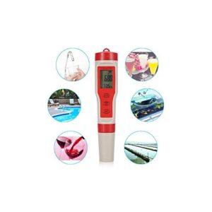 Digital PH Meter 4 in 1 PH TDS EC Temp Water Quality Tester Monitor Meter Test Pen for Pool Hydroponics