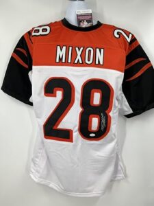 joe mixon cincinnati bengals signed autograph black custom jersey jsa witnessed certified