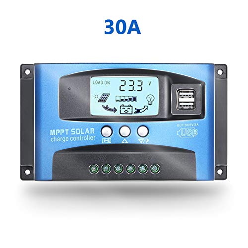 Fuhuihe 30A MPPT Solar Charge Controller with LCD Display,Multiple Load Control Modes