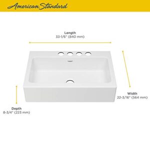 American Standard 77SB33220A.308 Delancey 33 x 22 Single Bowl Apron Front Cast Iron Kitchen Sink, 33 x 22 inch, Brilliant White