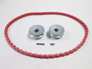 craftsman table saw belt & pulley kit with 2 1/2" pulleys, keys, & fenner powertwist