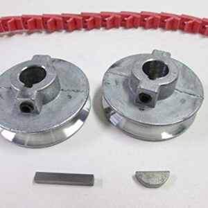 Craftsman Table Saw Belt & Pulley Kit with 2 1/2" Pulleys, Keys, & Fenner PowerTwist