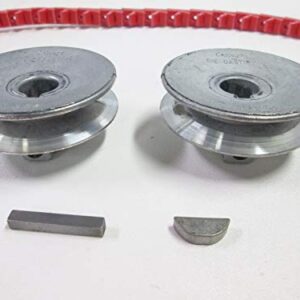 Craftsman Table Saw Belt & Pulley Kit with 2 1/2" Pulleys, Keys, & Fenner PowerTwist