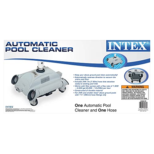 Intex 2800 GPH Above Ground Pool Sand Filter Pump and Automatic Pool Vacuum