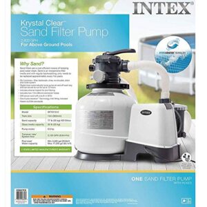 Intex 2800 GPH Above Ground Pool Sand Filter Pump and Automatic Pool Vacuum