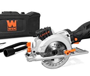 WEN 3625 5-Amp 4-1/2-Inch Beveling Compact Circular Saw with Laser and Carrying Case