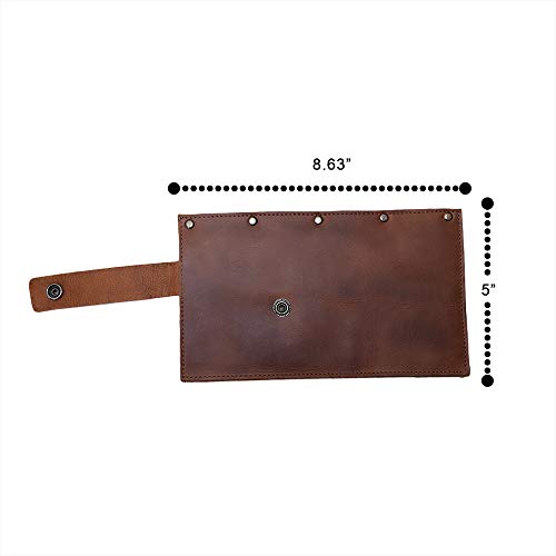 Hide & Drink, Cleaver Butcher Knife Leather Holster, Fits (4.25 x 8.25 in.) Knives/Guard/Sheath/Case/Kitchen Essentials, Handmade Includes 101 Year Warranty :: Bourbon Brown