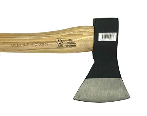 BRUFER 203651-3 Hatchet Axe with Genuine Hickory Wood Handle 600g 21oz