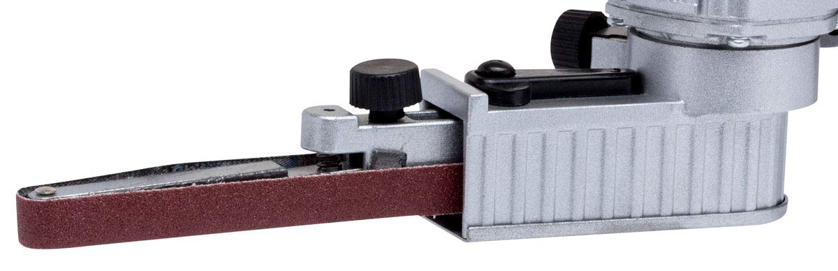 Eastwood Electric Mini Belt Sander | Robust 5.3 Amp Motor | Sanding and Grinding Tool | Lightweight Aluminum Body with Swivel Head | Grinder File With 120 Grit Abrasive Sanding Belt And Key 2300 Fpm