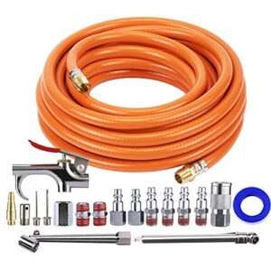 tool daily air compressor kit, 3/8 inch x 25 ft hose, 18 pieces air tool accessories, 1/4 inch fitting