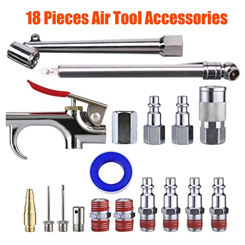 Tool Daily Air Compressor Kit, 3/8 Inch X 25 FT Hose, 18 Pieces Air Tool Accessories, 1/4 Inch Fitting