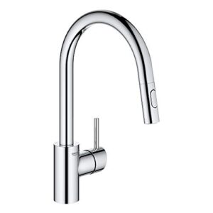 grohe 3134910e concetto eco-friendly pull-down bar kitchen faucet with sprayer chrome