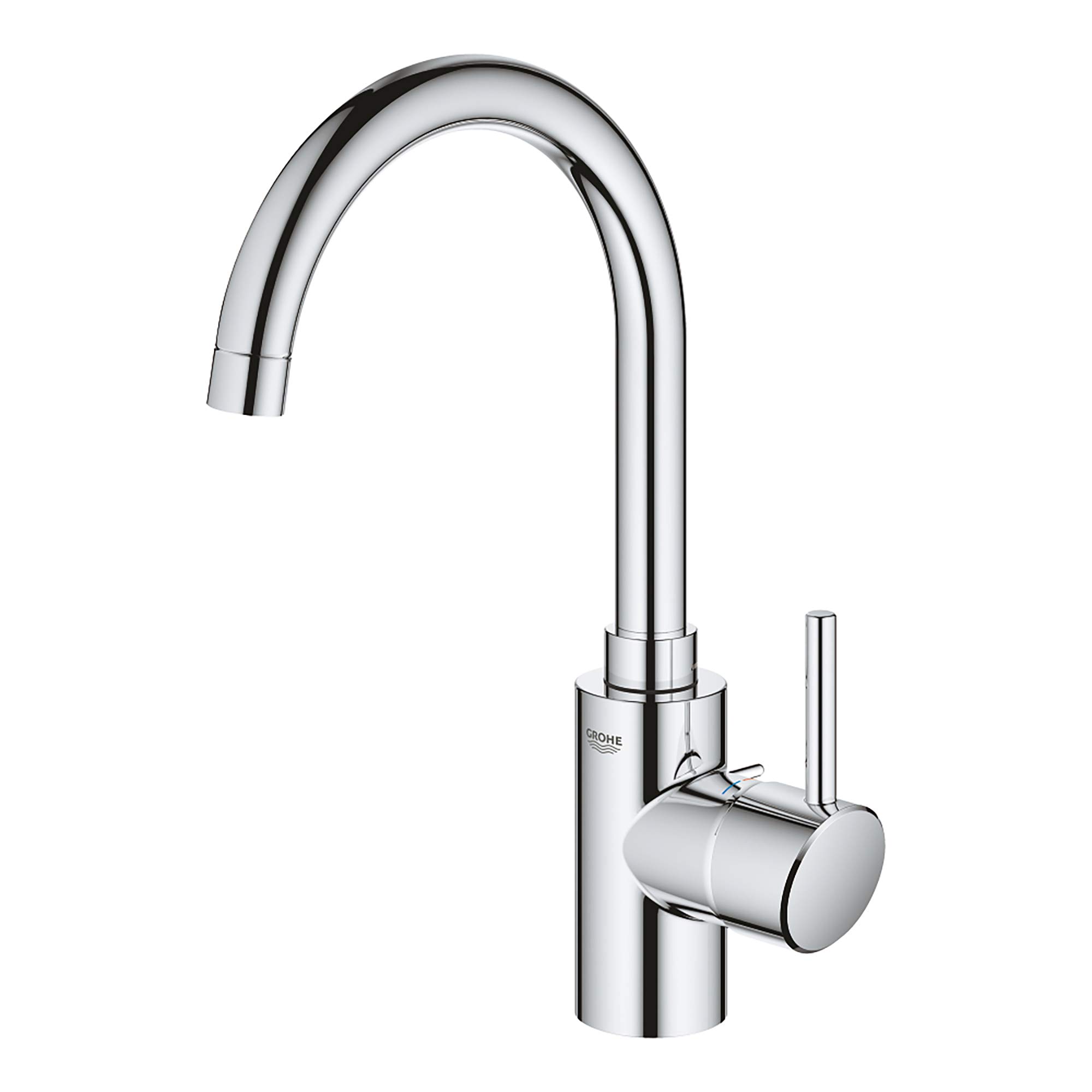 GROHE 32138002 Concetto, Single Hole Single-Handle L-Size Bathroom Faucet 1.2 GPM, Chrome