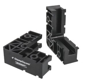 milescraft 4010 4" clampsquares - 90 degree corner clamp, positioning/assembly squares for small projects jewelry boxes, boxes, etc , black